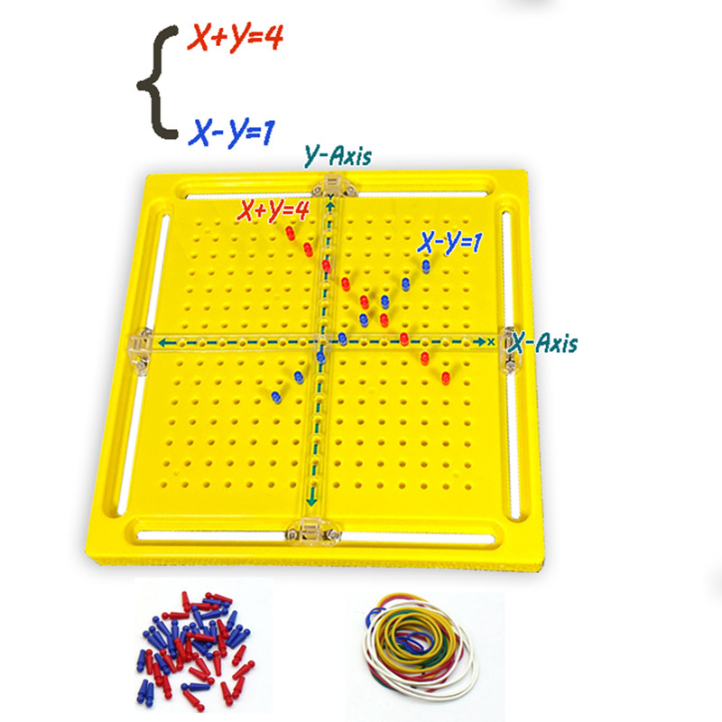 

Children Math Peg Board Montessori Didactic Aids Slidable Coordinate Axis Learn Equation Toys Classroom Auxiliary Teaching Tools