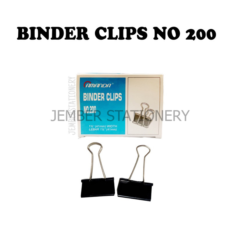 

(12pcs) Binder Clips No 200