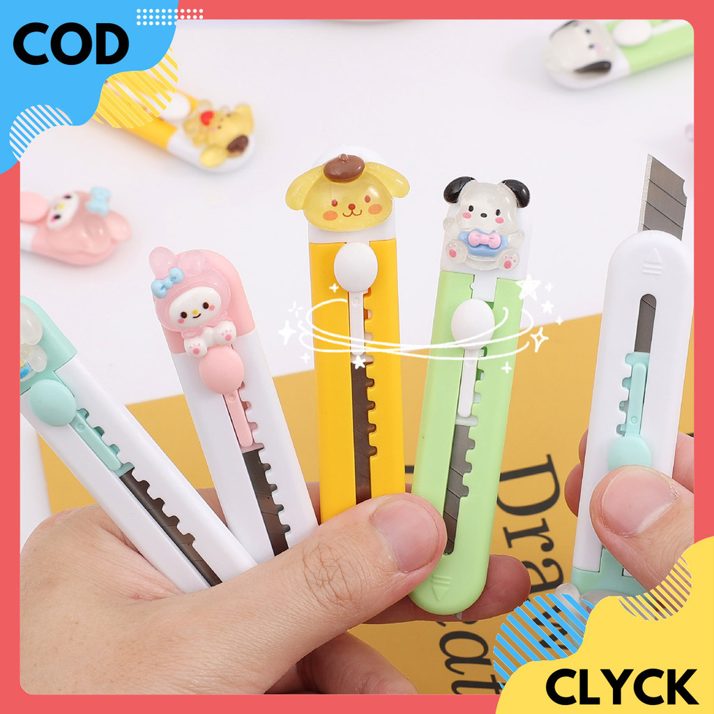 

CLYCK Pisau Cutter Mini Serbaguna Pemotong Kertas Kecil Portabel Karakter Kartun Lucu AD04