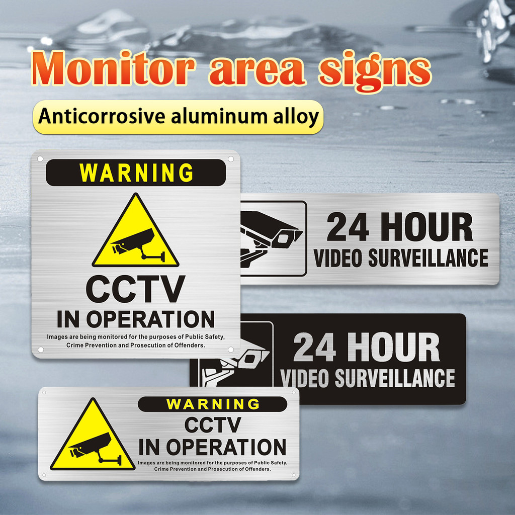 

Sticker CCTV 24 Jam Bahan Logam Anti Air Sign Hiasan dinding Pengawasan