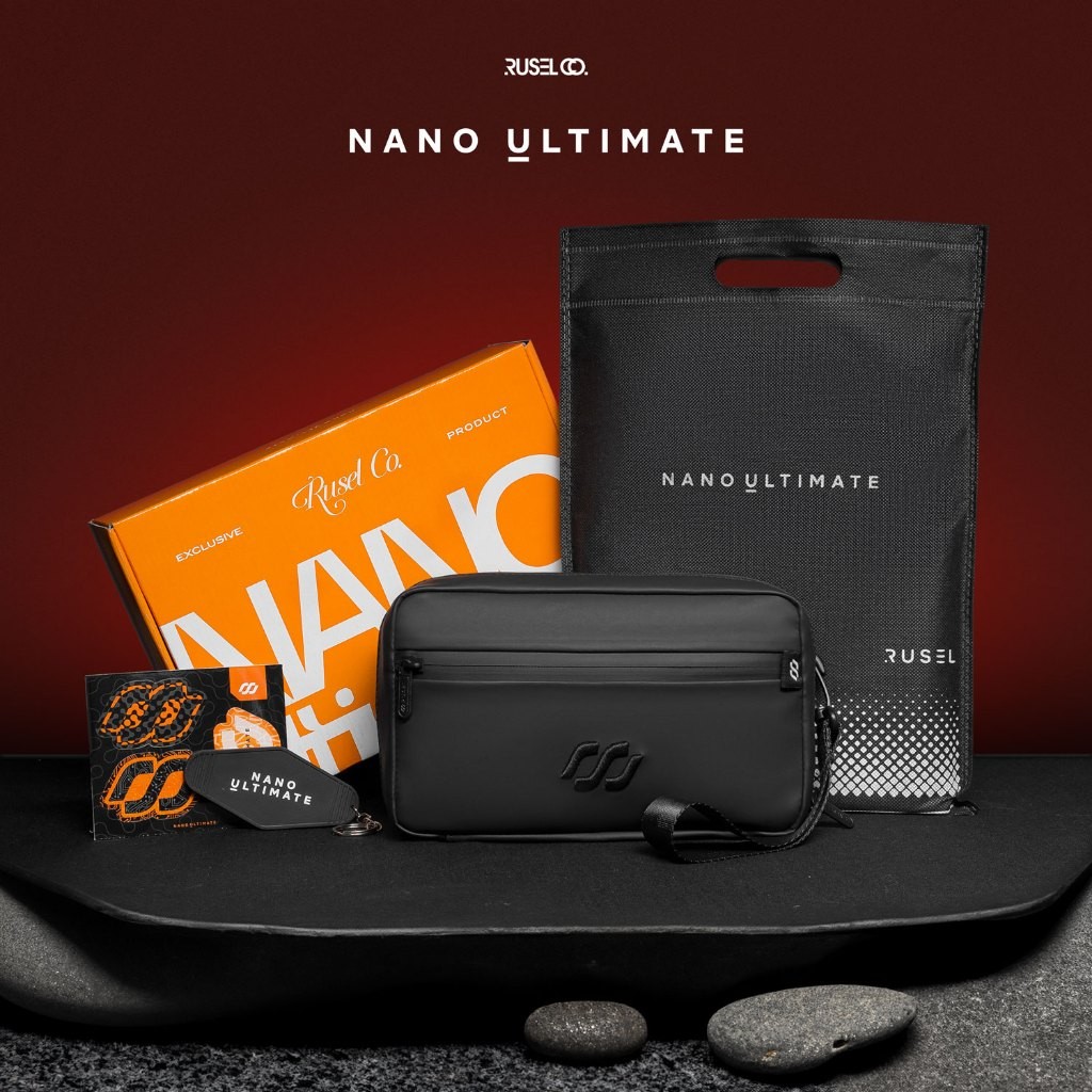 BAHAN PREMIUM / RUSEL CO - Handbag Nano Ultimate Exclusive Tas Pria Multifungsi Waterproof