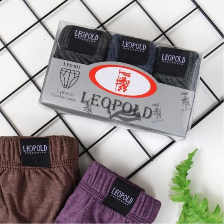 ( 3pc ) CD Leopold Mika | Celana Dalam Pria Dewasa Karet Kerut | CD Pria Leopold - Syahfa Online