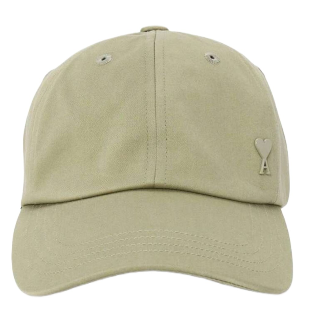 Ami Paris Twill Stud Khaki Cap / Topi Branded Original
