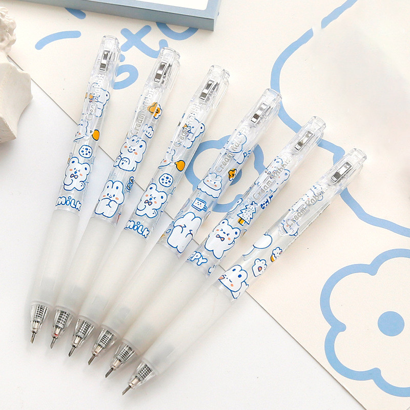 

Cartoon Bear Pen Knife Cute Utility Knife DIY Scrpabooking Paper Cutter Box Opener Precision Sticker Cutter Office Supplies