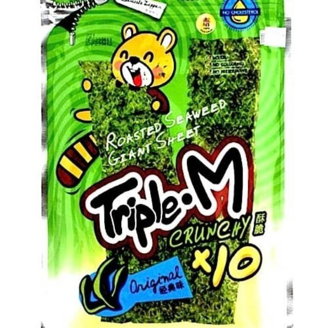 

MEMELASHOP Triple M Roasted Seaweed Giant Sheet - Rumput Laut Thailand - Snack