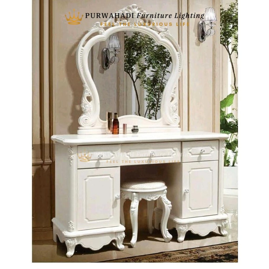 MEJA RIAS | MEJA RIAS SET  MINIMALIS ESTETIK | MEJA RIAS LAMPU LED | MEJA RIAS UKIR | KLASIK | MINI 