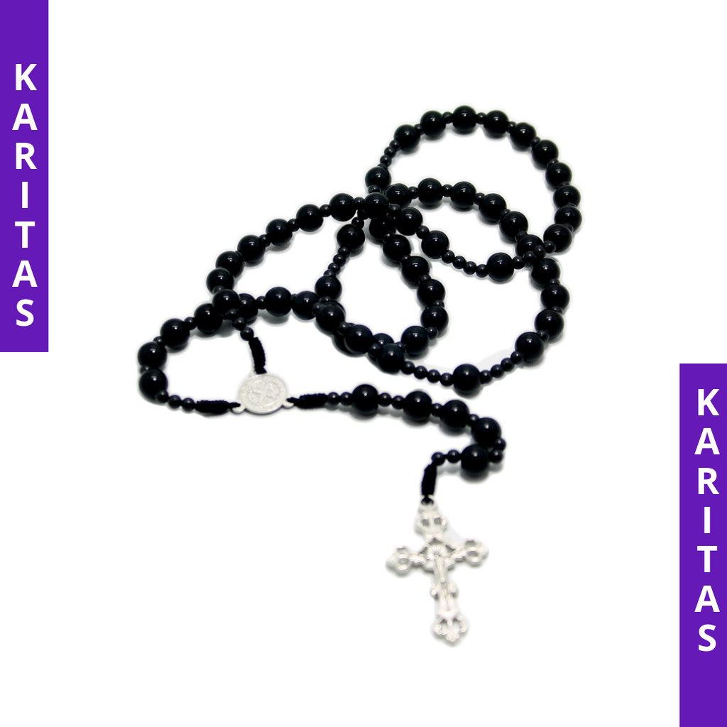 ROSARIO KALUNG BATU ALAM / KALUNG ROSARIO BATU BLOROK HITAM KALUNG SALIB / SALIB ROSARIO / ROSARIO K