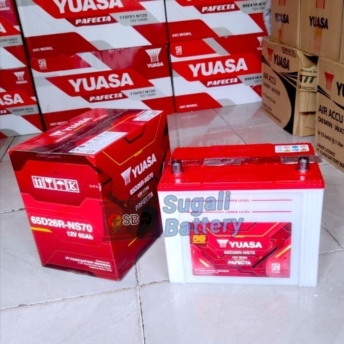 Aki Mobil Mitsubishi Fuso Truk Truck, Kuda Bensin YUASA NS70 Aki Basah 65Ah