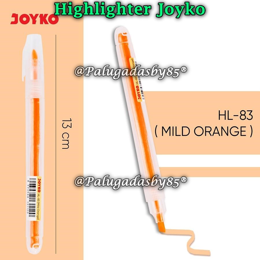 

(1 Biji) GROSIR Highlighter JOYKO HL-83 Mild Orange / Highlighter Penanda Berwarna Joyko HL-73 ~ 84