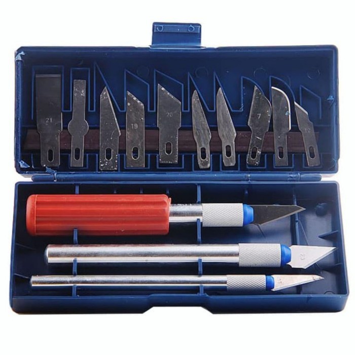 

Aksesories Terlaris~ Set Pisau Ukir 13 in 1 Crafting Art Knife with 3 Handle