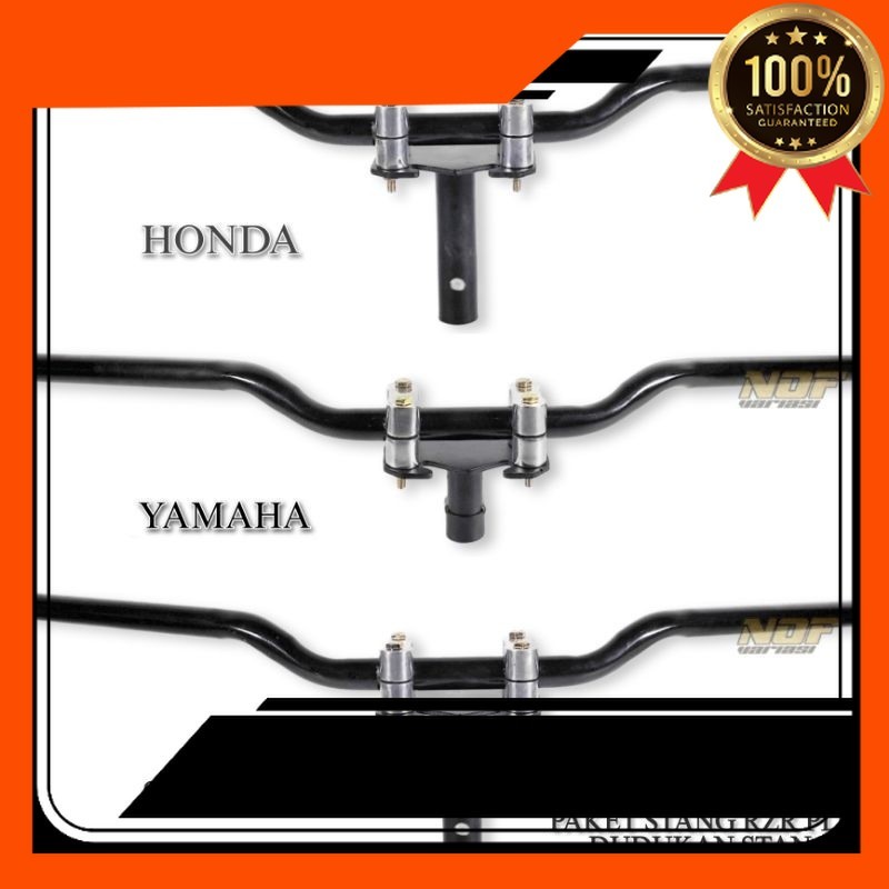 STANG RZR PLUS DUDUKAN STANG UNIVERSAL HONDA YAMAHA SUZUKI  BEBEK PAKET LENGKAP SATU SET SETANG STIR