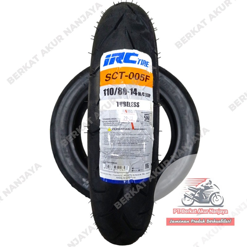IRC SCT 005F 110/80-14 Ban Depan Aerox ADV Tubeless  SCT-005