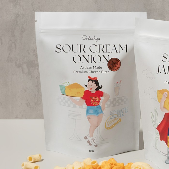 Sodachips SOUR CREAM ONION Cheese Bites snack