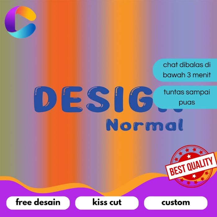 Cetak INC  Print Jasa Desain Sticker Logo Stiker Kemasan Makanan Botol Minuman 2X REVISI