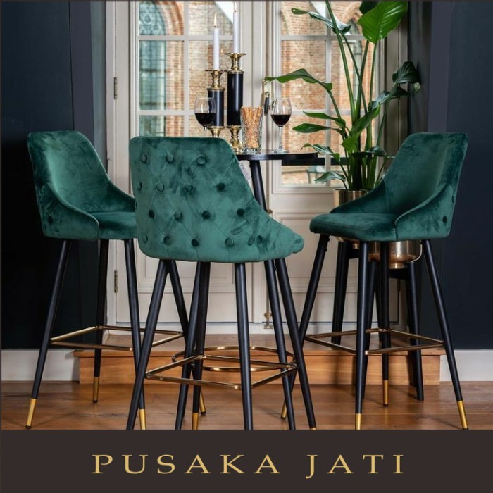 kursi Bar Stainles | Kursi bar mewah | Kursi Bar terbaru pusaka jati