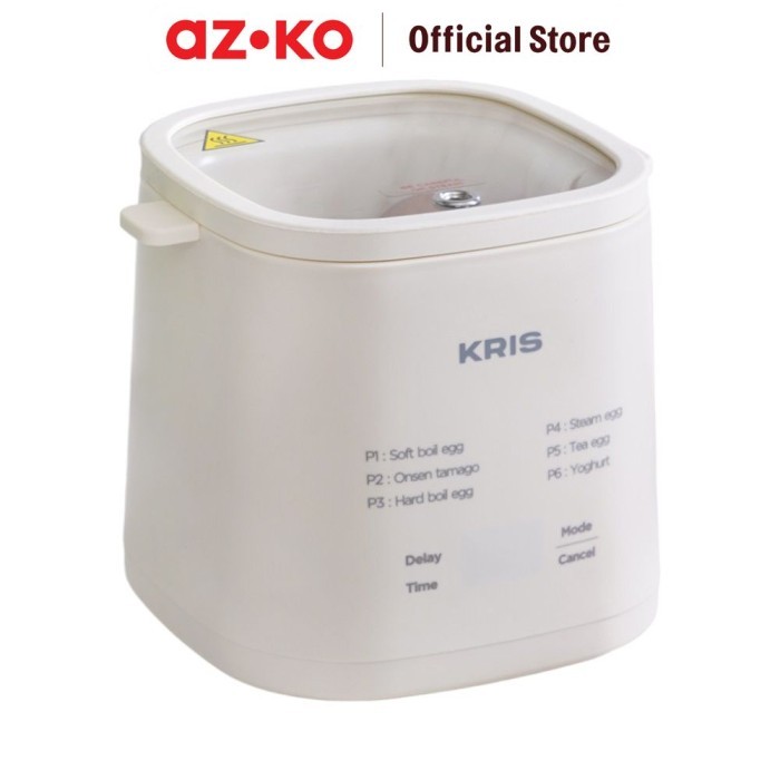 AZKO Kris Alat Perebus Telur Multifungsi - Putih Egg Boiler Steamer Electric Mesin Rebus Telur Listr