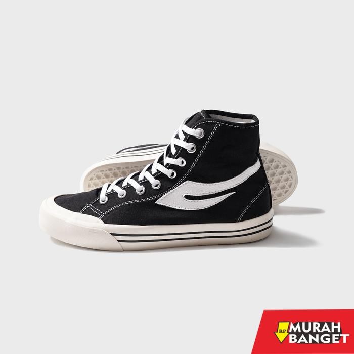 sepatu sneakers pria brand lokal Sepatu Fennel Distro Motif - Mtf 955 - Hitam HIGH, 39