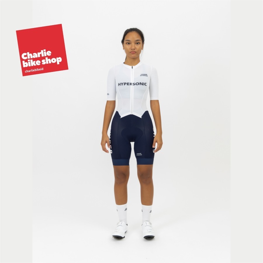 Comme Studios Women HYPERSONIC Skin Suit Short Sleeve - White