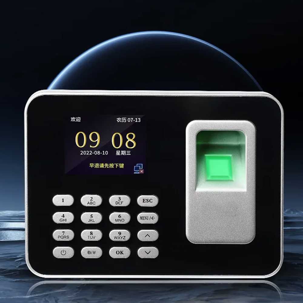 

UZEKO Mesin Absen Sidik Jari Attendance Fingerprint Password 2.8 Inch - K300A -RT