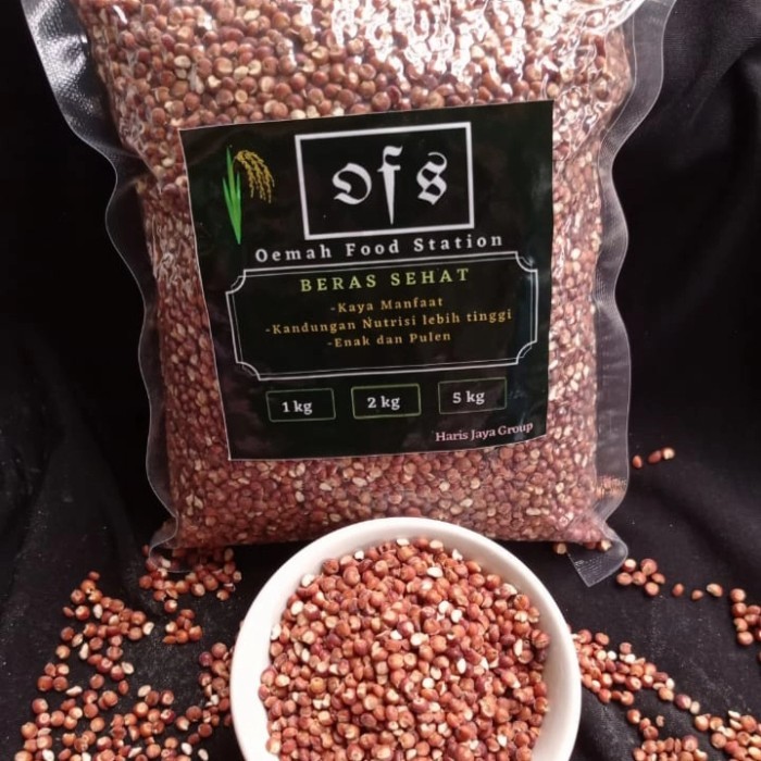 

qrue_mart- [Best Quality] BERAS SORGUM / CANTEL MERAH KUPAS ORGANIK 1KG