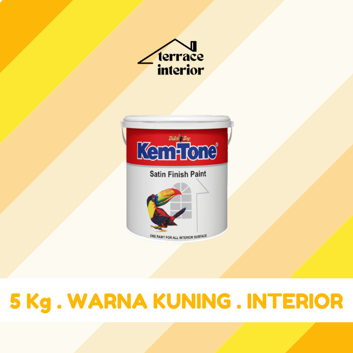 Cat Tembok Kemtone Interior Warna Kuning 5 Kg