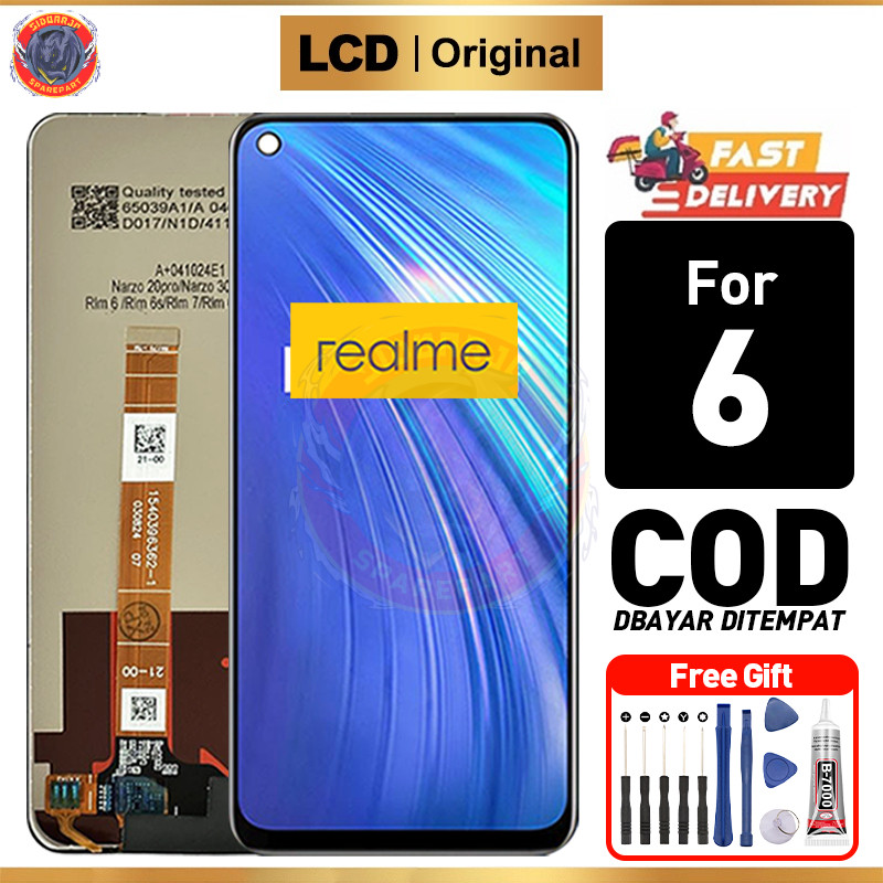 LCD Realme 6 Original Fullset Murah Ori hp Touchscreen Compatible For Glass Touch Screen Digitizer