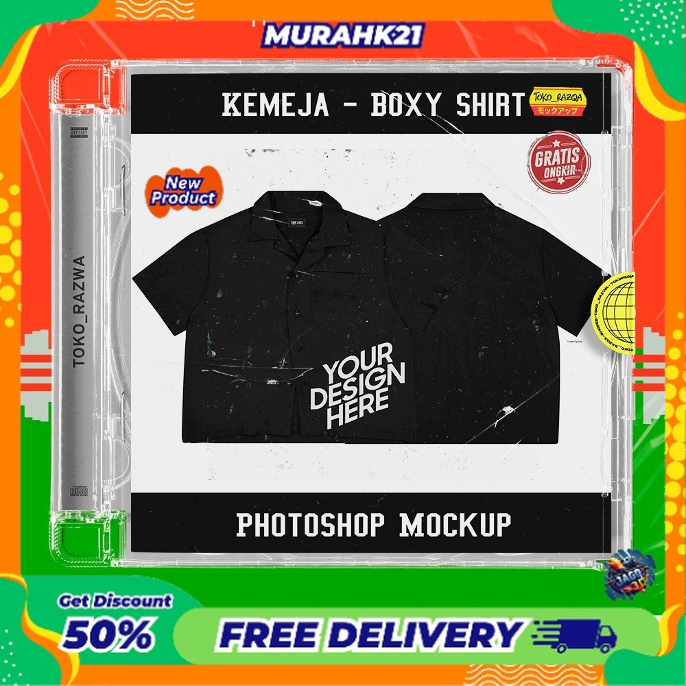 Photoshop Mockup - Kemeja - Boxy Shirt - Depan Belakang - 120924 NEW MOCKUP
