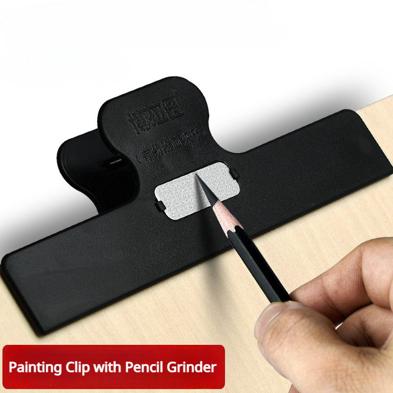 

1Pc Large Painting Clip with Sketch Pencil Grinder 5.9inch Heavy Duty Plastic Paper Clamps Drawing Art Supplies