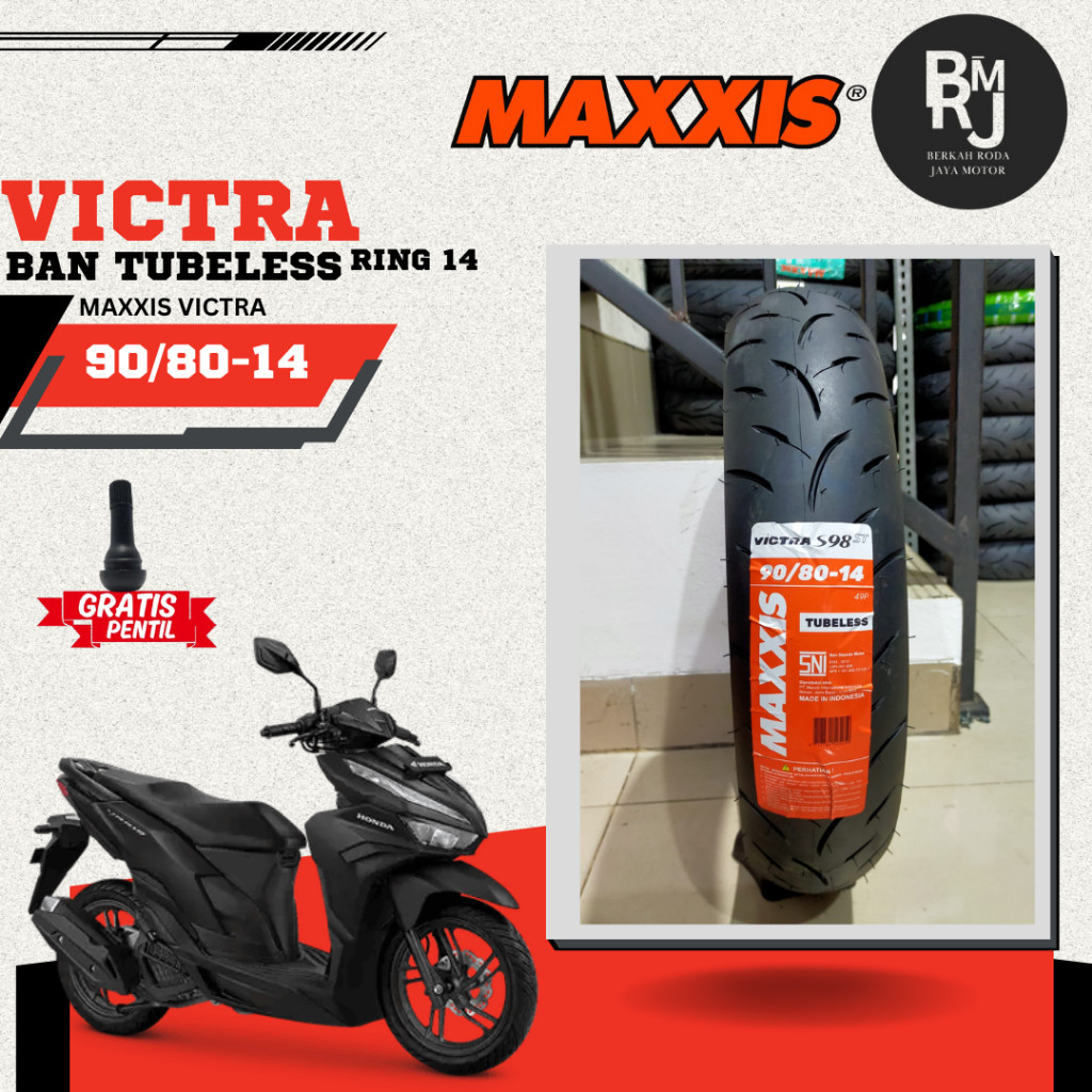 BAN VARIO 150 MAXXIS VICTRA Ring 14 90/80 TUBELESS DEPAN BELAKANG