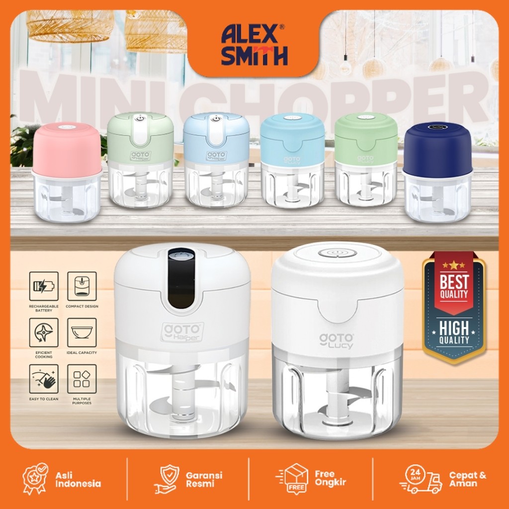 Goto Lucy Harper Mini Chopper Blender Penggiling Bumbu Dapur Portable
