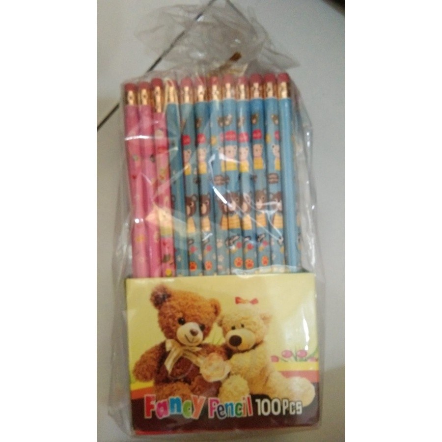 

6.6 [100 PCS] Pensil 2B Fancy Motif Murah Isi 100 (Warna Random)
