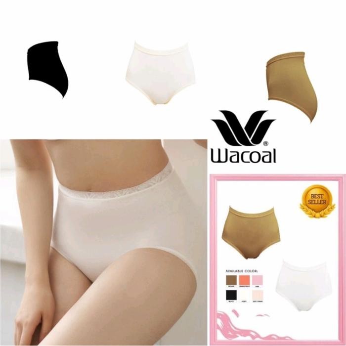 PANTY WACOAL MAXI HIGH WAIST SEMI KORSET CD CELANA DALAM (TRIUMPH H&M - Putih, L