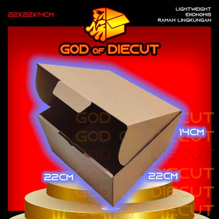 

KARDUS DIECUT 22x22x14 CM - Karton Kotak Packaging Packing Box Pizza