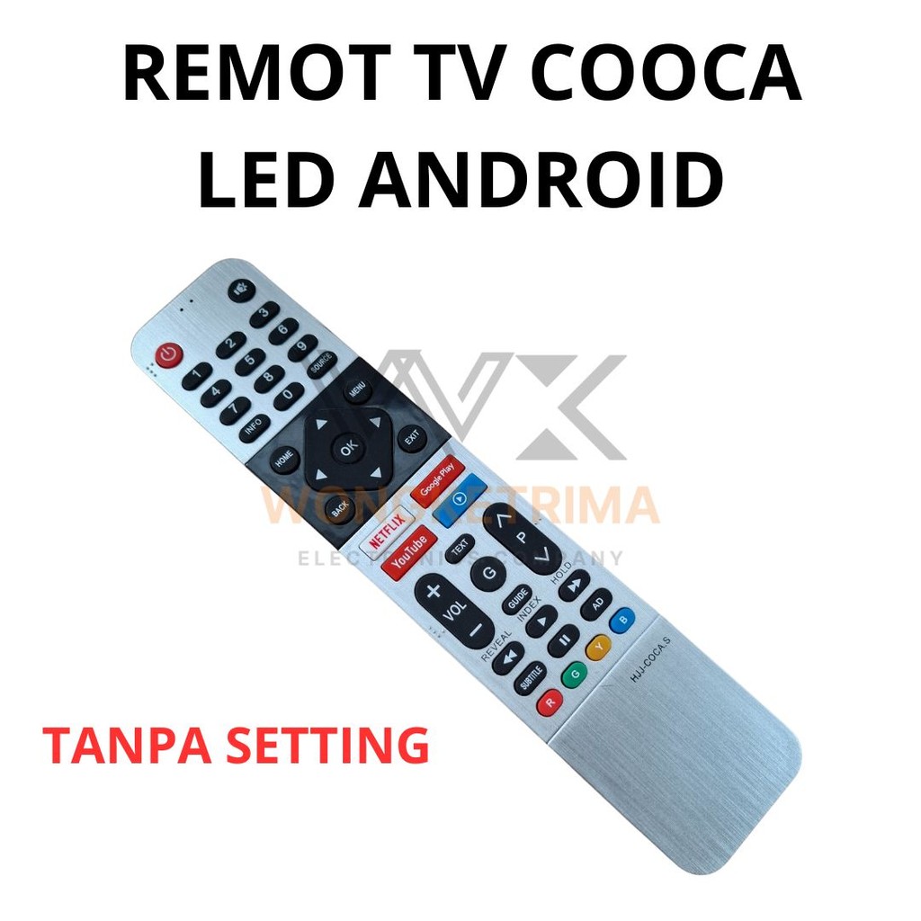 REMOTE TV COOCAA LED LCD ANDROID TV REMOT COOCAA SILVER