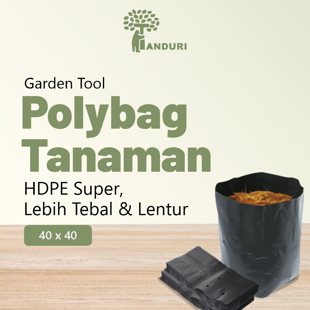 TANDURI - Polybag Ukuran 40x40 Polibag Eceran Poly Bag Tebal Polybag Satuan Lentur dan Lebih tahan l
