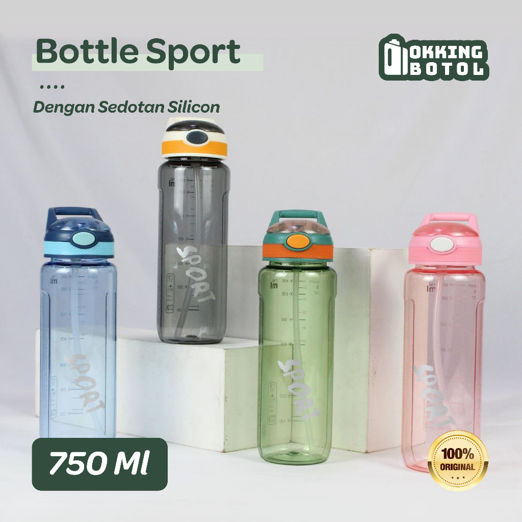BOTOL AIR MINUM 750ML | TEMPAT AIR MINUM ANAK 750ML | BOTOL MINUM ANAK SEKOLAH BPA FREE 7922