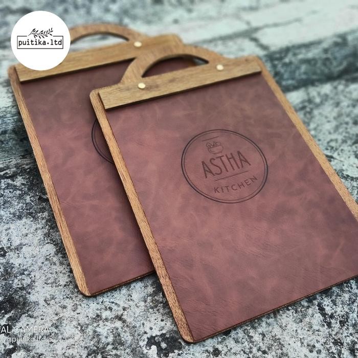 Dijual menu book cover - cover buku menu - cover buku kayu - buku menu - persegi (full) Terlaris Tbk