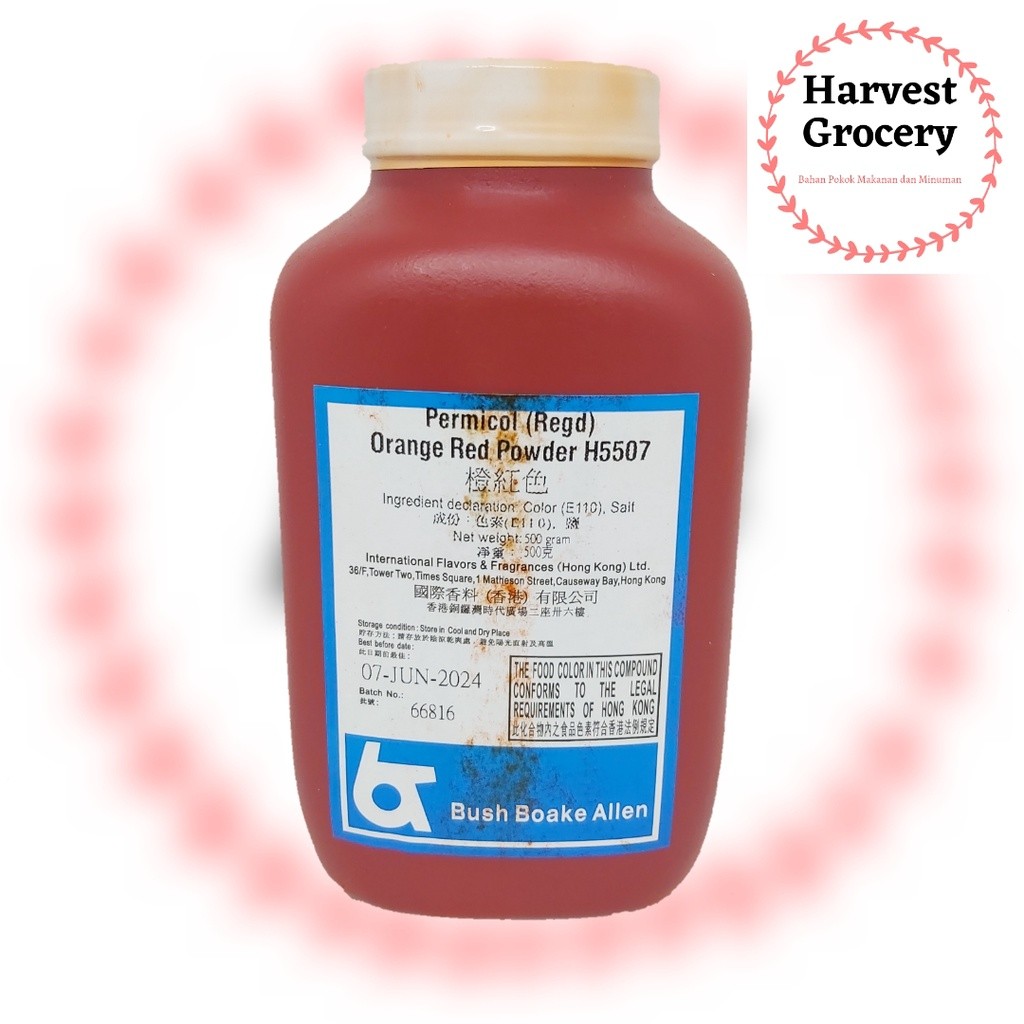

Permicol Pewarna Orange Red Powder H5507--500Gr