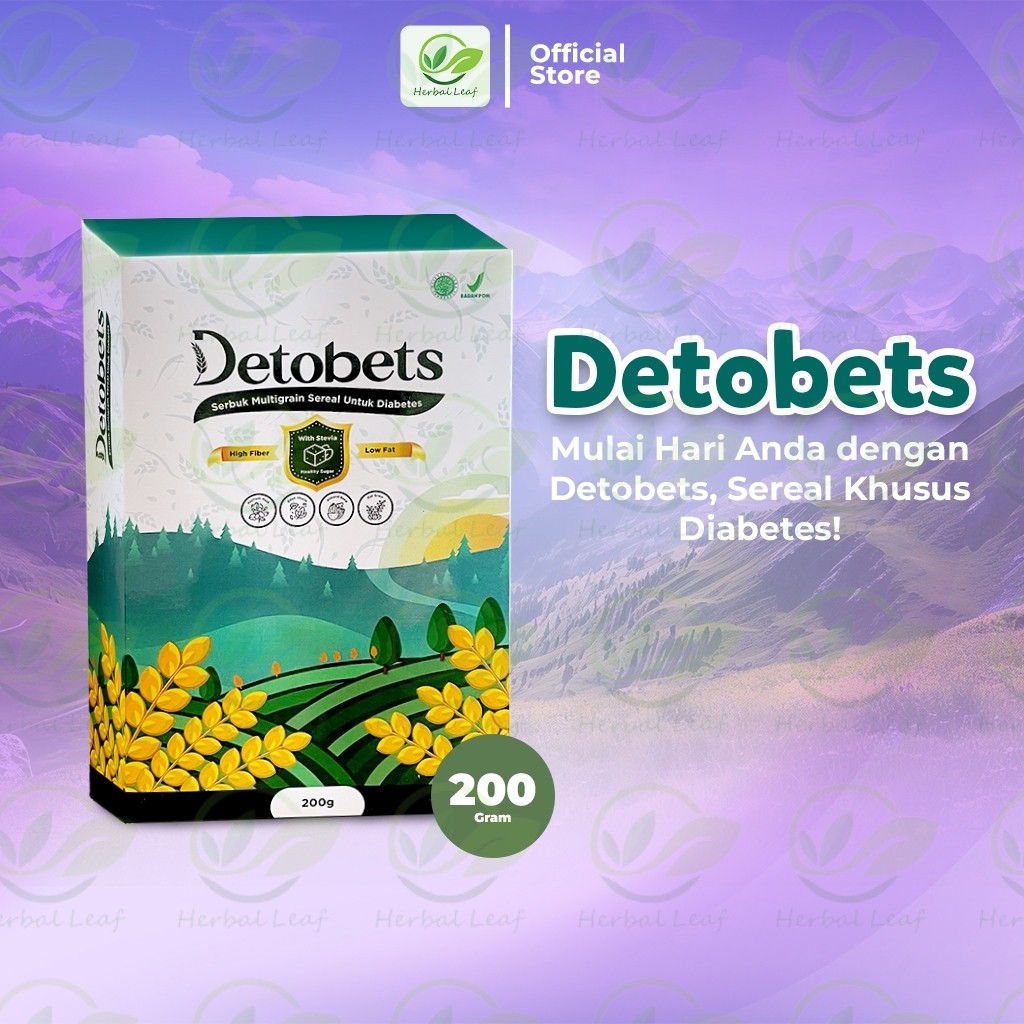 

Detobets Sereal untuk Diabetes Rendah Lemak Rendah Gula Super Low Fat 200Gram