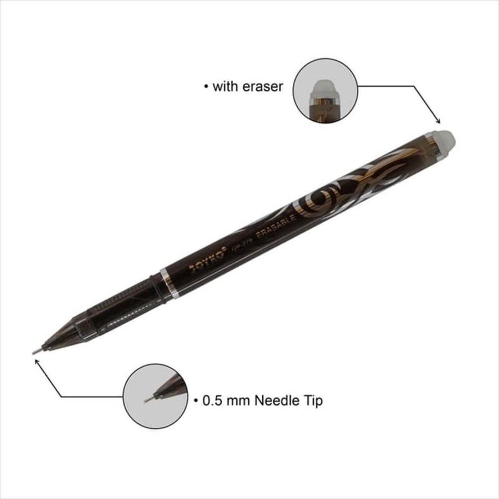 

HJK [PAM] Joyko Erasable Gel Pen Shokyo 0,5mm Hitam (12 Pcs)