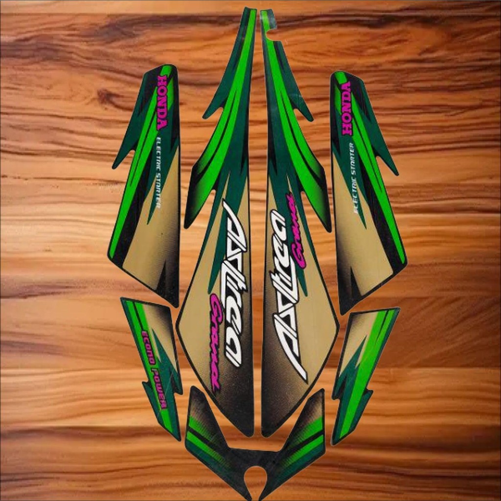 Stiker striping Lis bodi body honda astrea grand 97 hijau