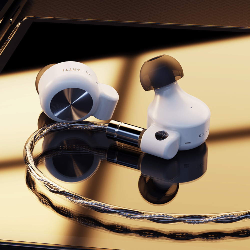 ARTTI T10&R1 In-Ear HiFi Earphones Wired IEMs Monitors 14.2mm Planar Driver Textured Bass 0.78mm 2pi