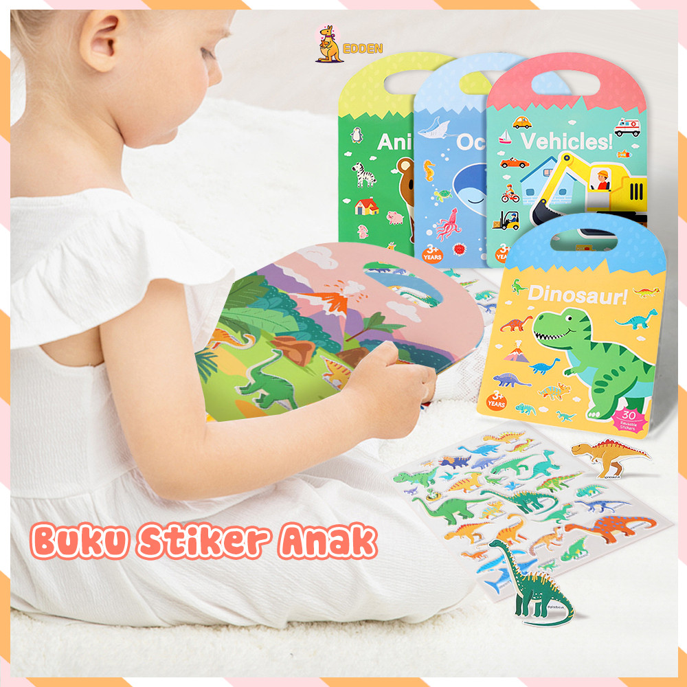 

Edden Reusable Sticker Activity Book Anak Buku Stiker Jelly Mainan Edukasi