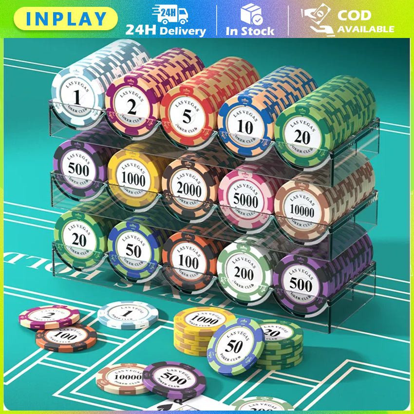Poker Chip Set 10pcs / Koin Plastik untuk Permainan Kartu / Set Koin Blackjack dan Baccarat / Texas 