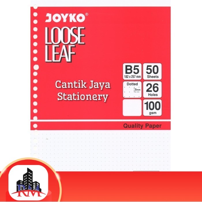 

Loose Leaf Isi Kertas File Binder Joyko B5 50 Lembar Dotted