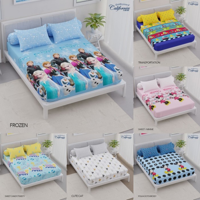 ✨READY✨ -California - Terbaru Sprei King (180x200) Terlaris Anak Pilihan - Invaders