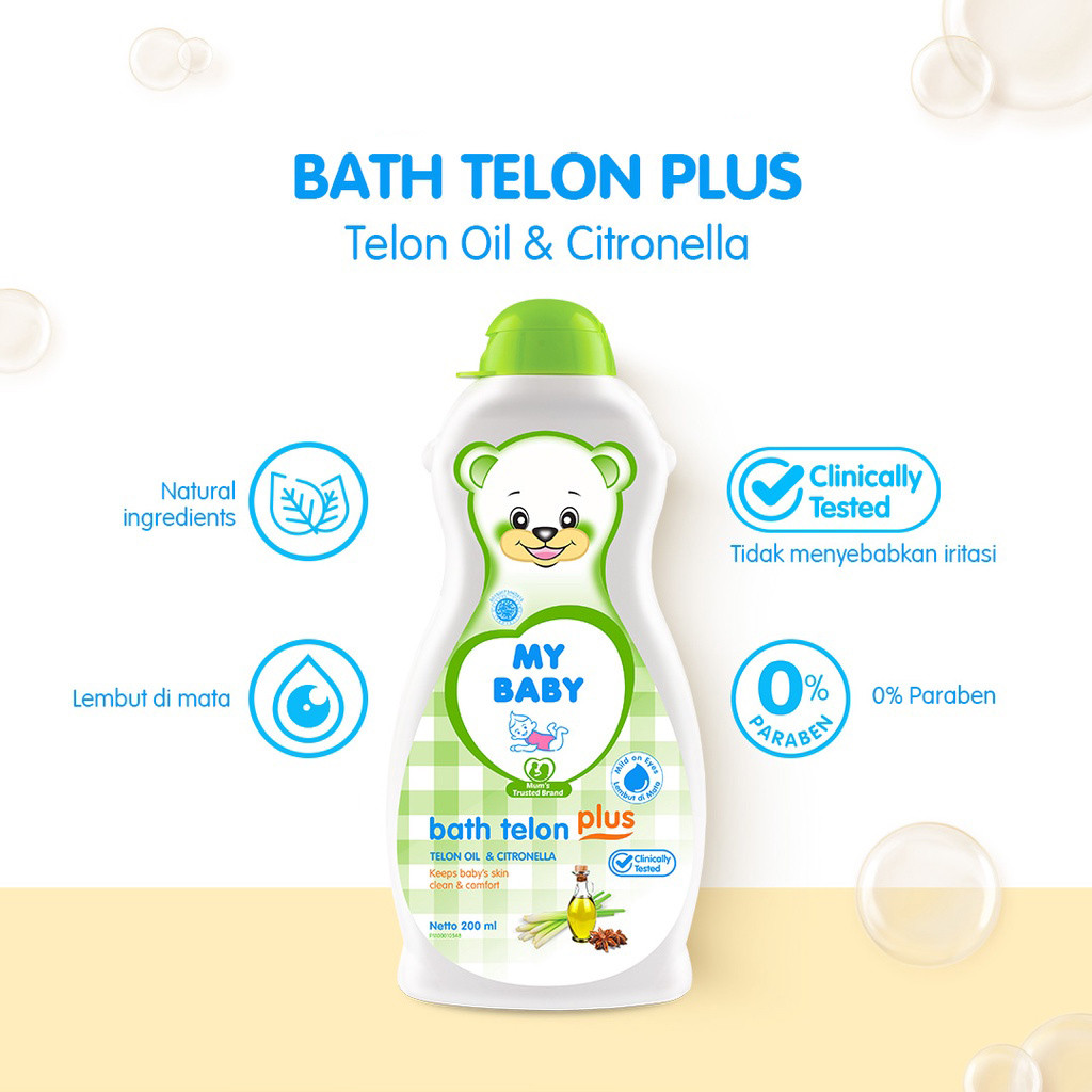 My Baby Bath Telon Plus Sabun Cair Refil 400ml Sabun Mandi Bayi
