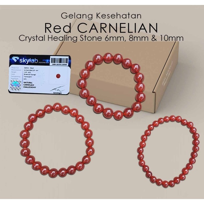

Best Seller- Gelang Red Carnelian Stone Premium (GBP127) - 6mm