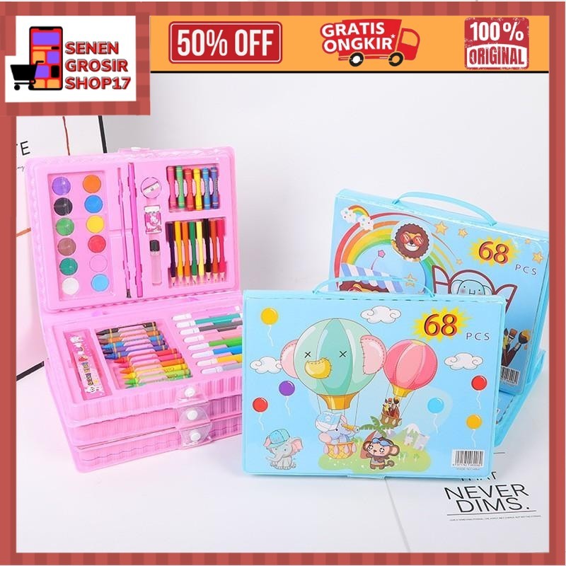 

SN COD Crayon Set 68pcs / Krayon Mewarnai Anak 68pcs / Pensil Warna Set 68pcs
