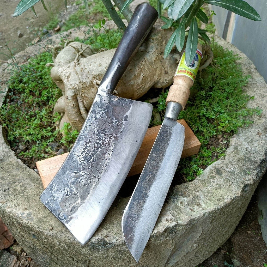 pisau daging baja tebal/ pisau daging baja tajam/ pisau cacah tulang/ pisau potong ayam/ pisau cacah